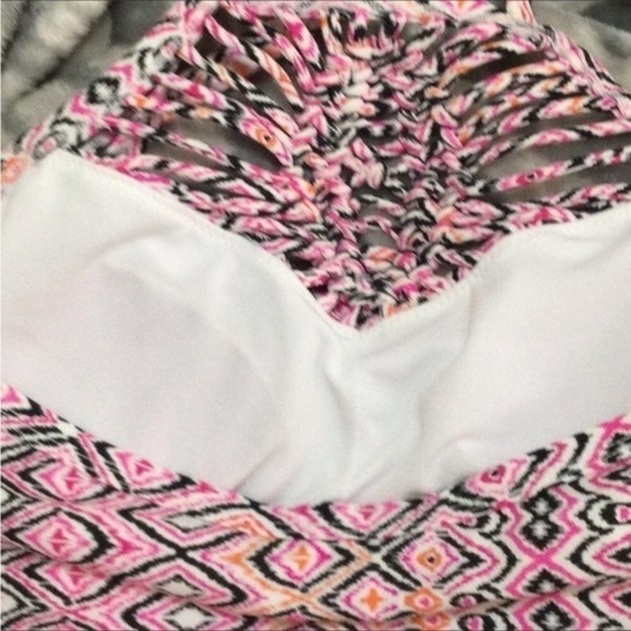 Island Escape Shirred Pink Rinconi Tankini Top Size 6 - Picture 5 of 11